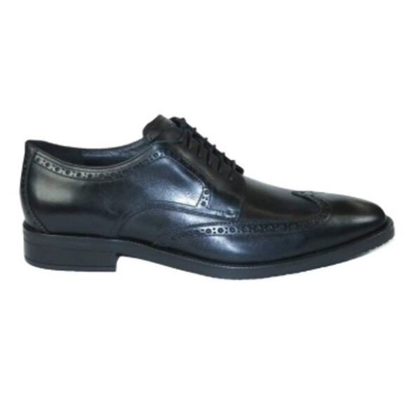 New In Box Cole Haan Men Size 12 Black Leather Laced Wing Oxford Grand 360 Shoes main image 5
